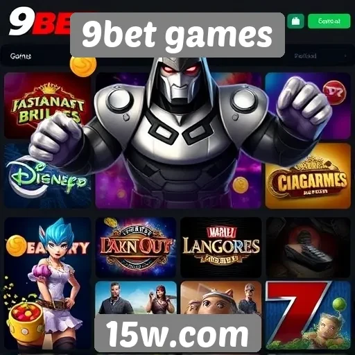 Variedade de jogos disponíveis no 9bet games